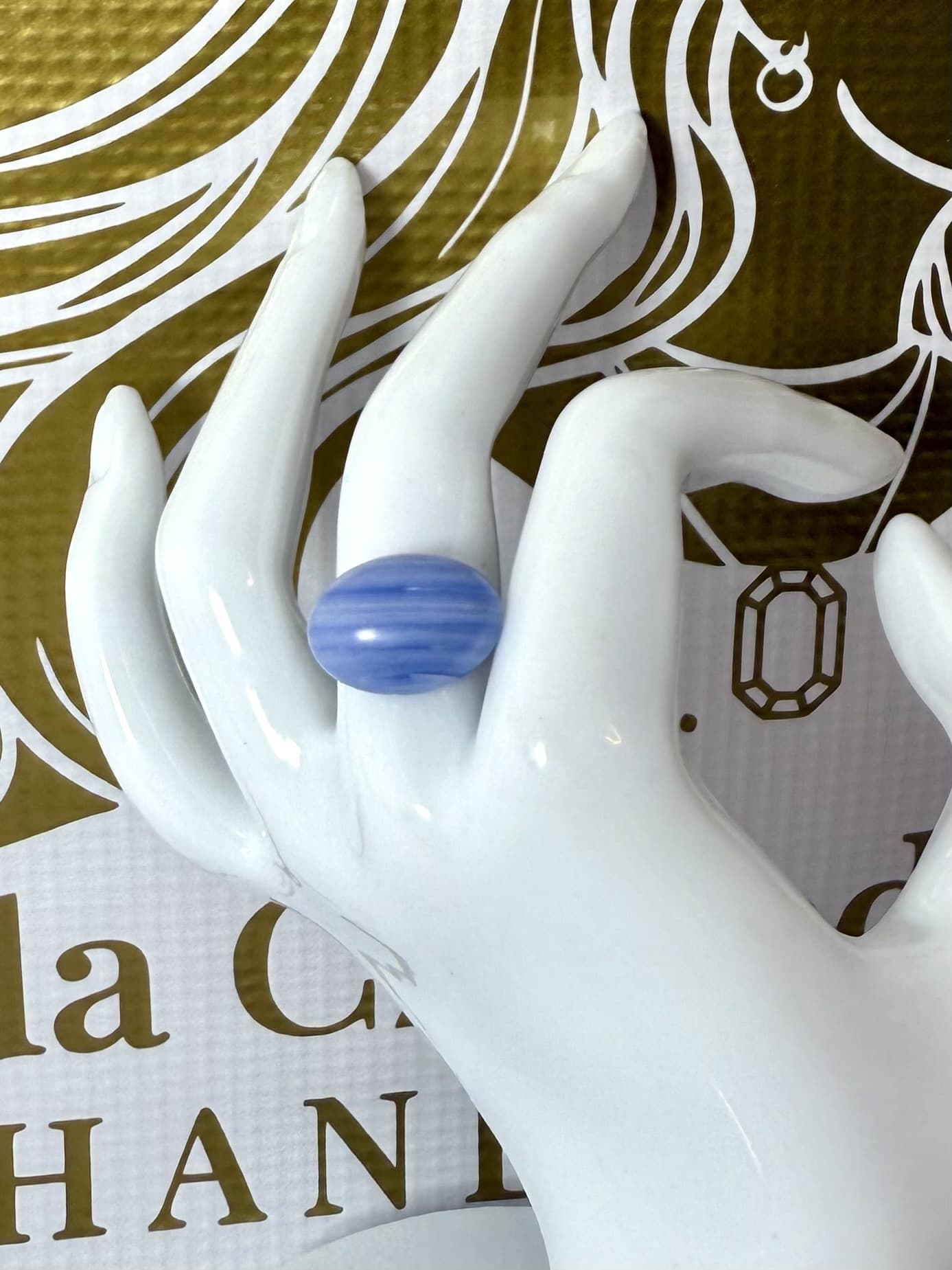 Pierścionek Agat Blue